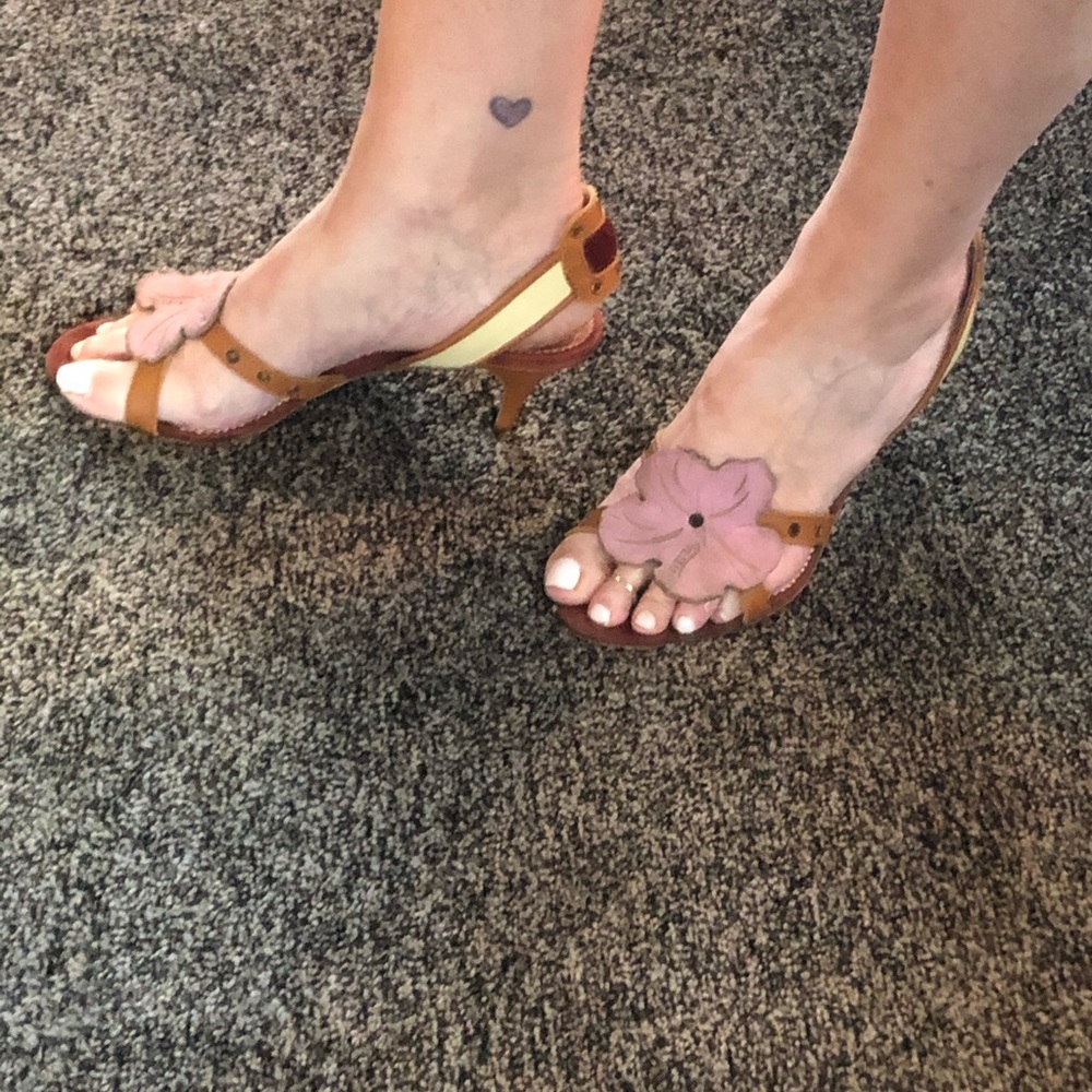 Just Cavalli Pink and Brown Heels - Picture 2 of 4